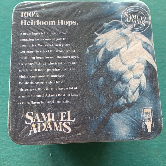 1 sleeve 120 beer coasters Sam Adams bar man cave - Picture 2 of 3
